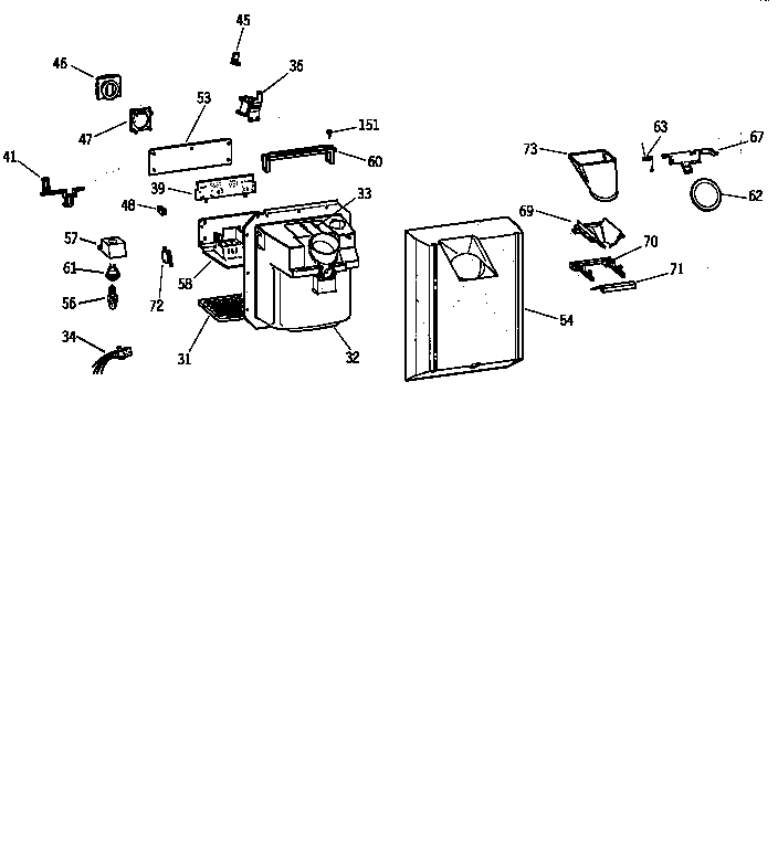 Kenmore 36358067890 dispenser diagram