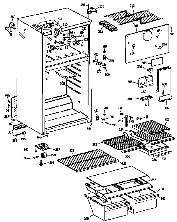 Kenmore 36368842890 cabinet diagram