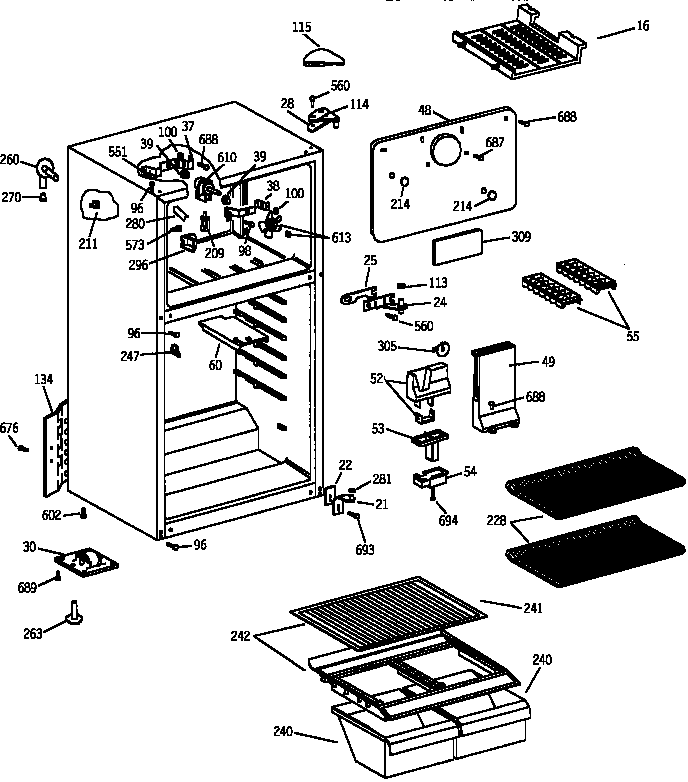 Kenmore 36337458791 cabinet diagram