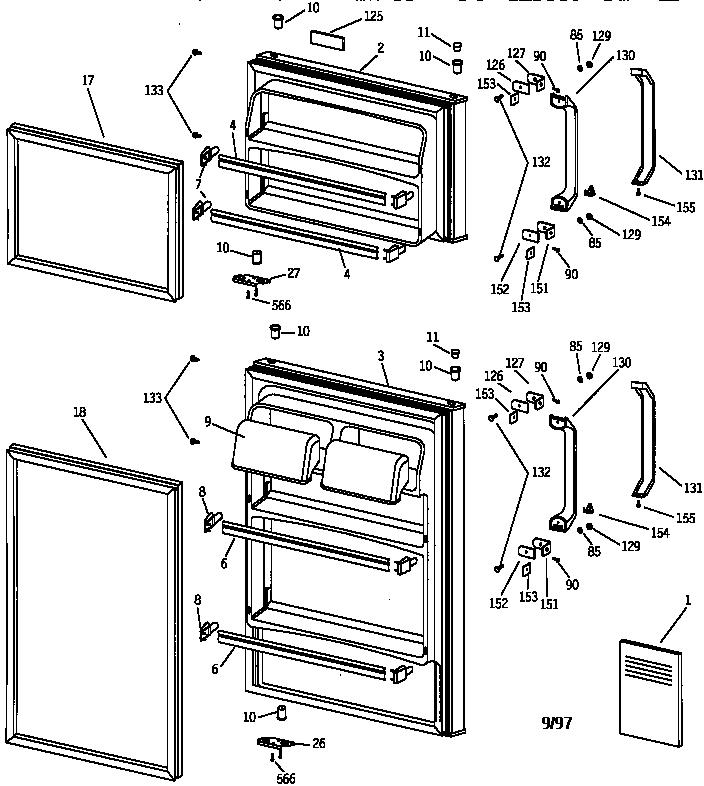 Kenmore 36337459791 doors diagram