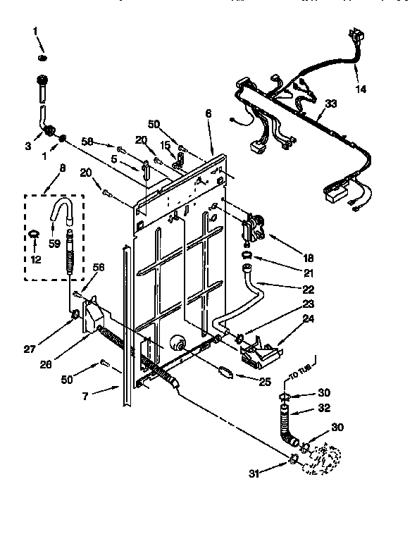 Kenmore 11016602691 rear panel diagram