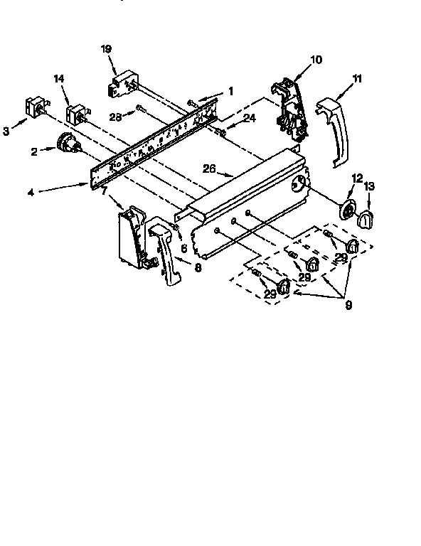 Kenmore 11016602691 control panel diagram