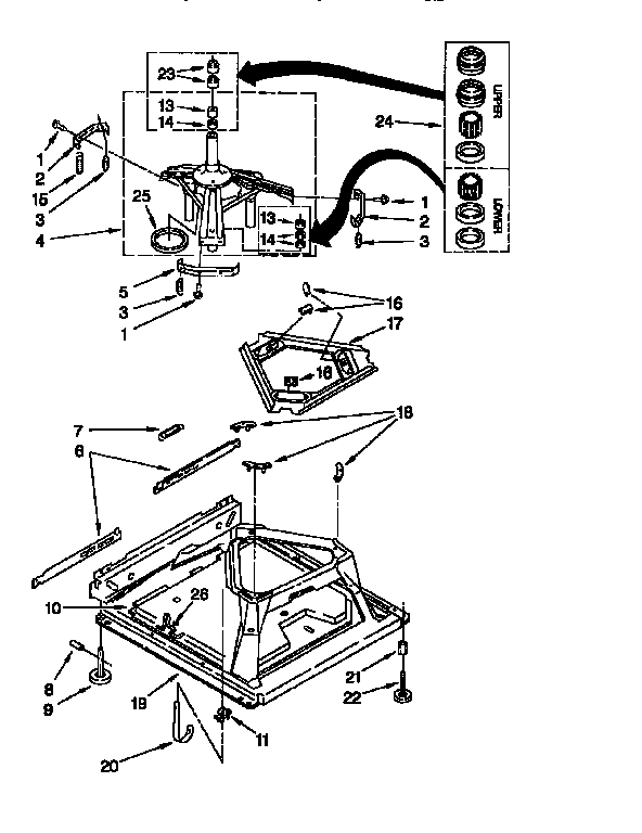 Kenmore 11026952690 machine base diagram