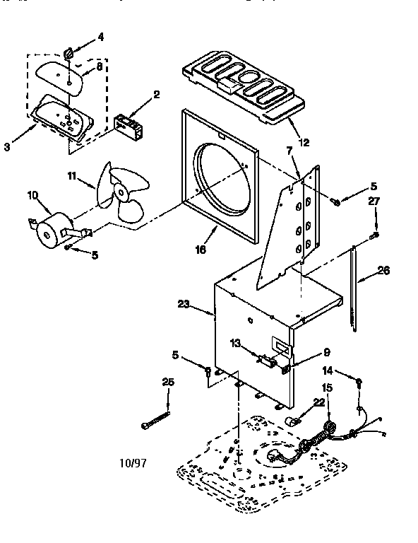 Kenmore 10657250790 air flow and control diagram