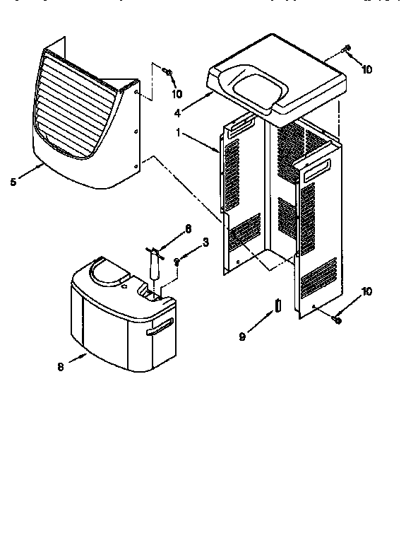 Kenmore 10657250790 cabinet diagram