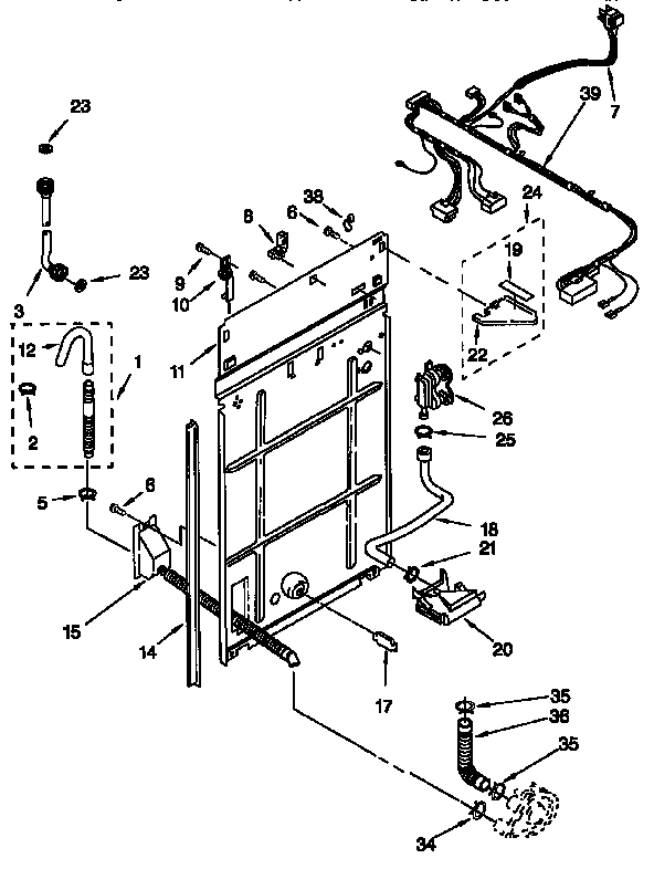 Kenmore 11016612692 rear panel diagram