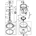 Kenmore 11016612692 agitator, basket and tub diagram