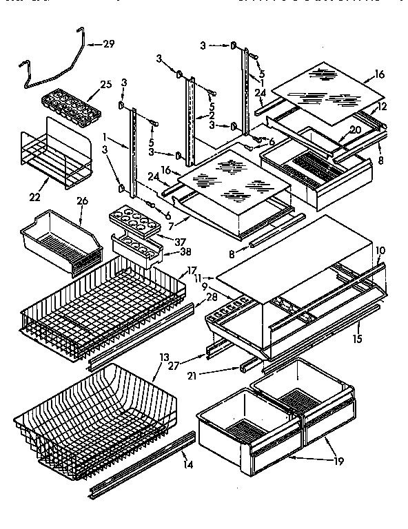Kenmore 1069731680 shelf diagram