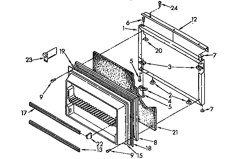 Kenmore 1069731680 freezer door diagram