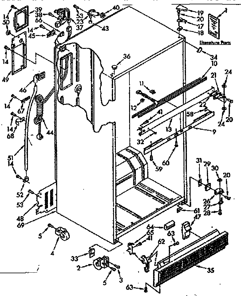 Kenmore 1068670310 cabinet diagram