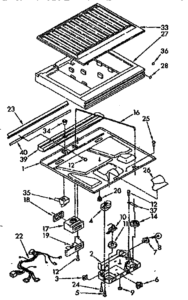 Kenmore 1068670310 compartment separator diagram