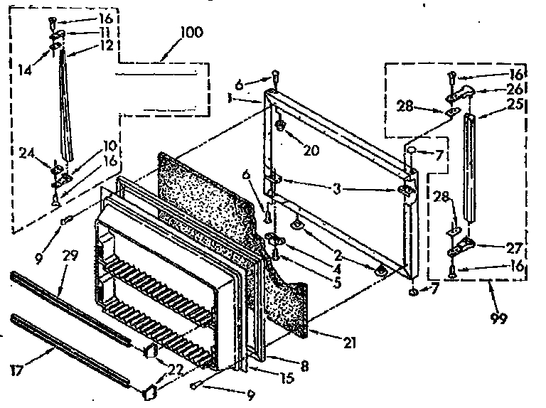 Kenmore 1068670310 freezer door diagram