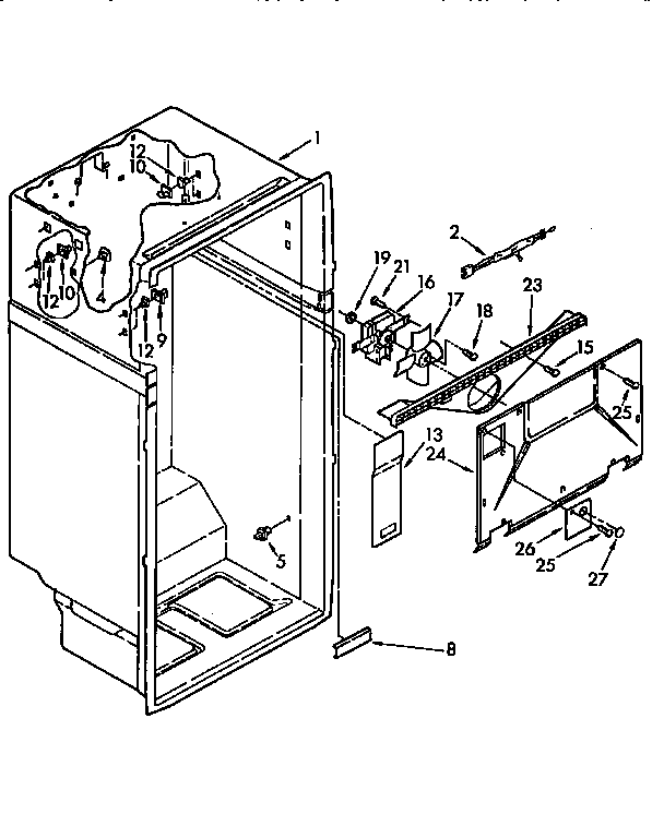 Kenmore 1069600516 liner diagram