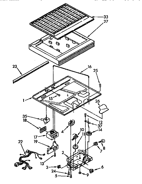 Kenmore 1069600516 compartment separator diagram