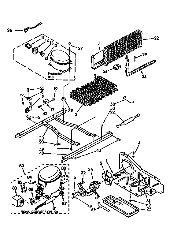 Kenmore 1069600516 unit diagram