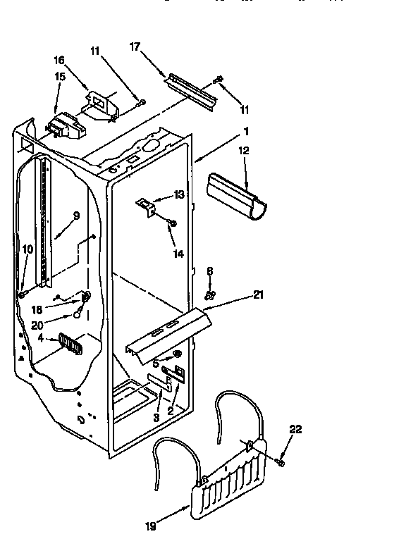 Whirlpool ED22DQXEB04 refrigerator liner diagram