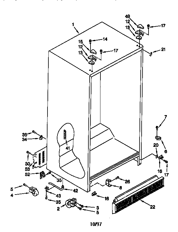 Whirlpool ED20ZKXDN03 cabinet diagram