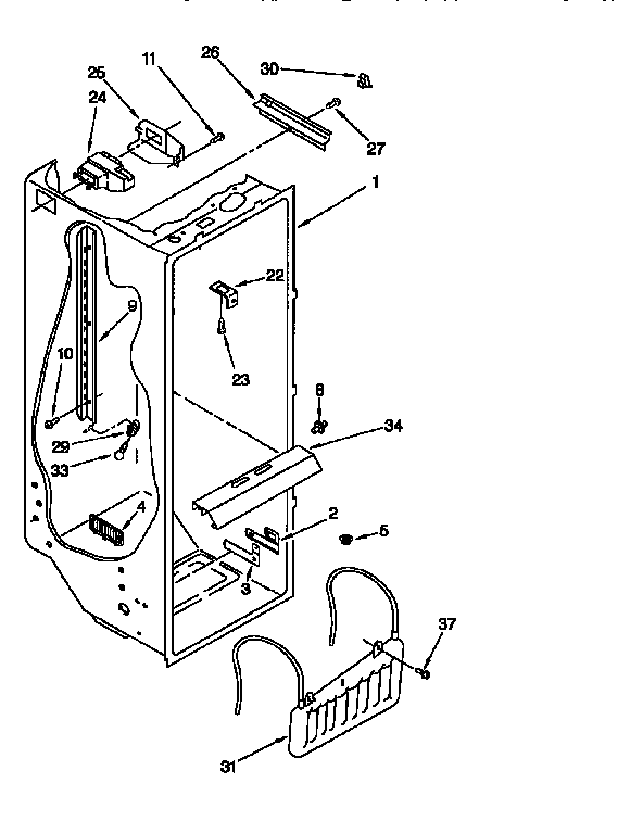 Whirlpool ED22PQXDN05 refrigerator liner diagram