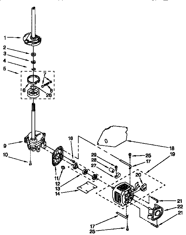 Kenmore 11026814691 motor and pump diagram