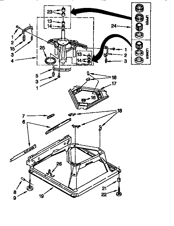 Kenmore 11026814691 machine base diagram