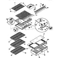Kenmore 2539366747 shelves and accessories diagram