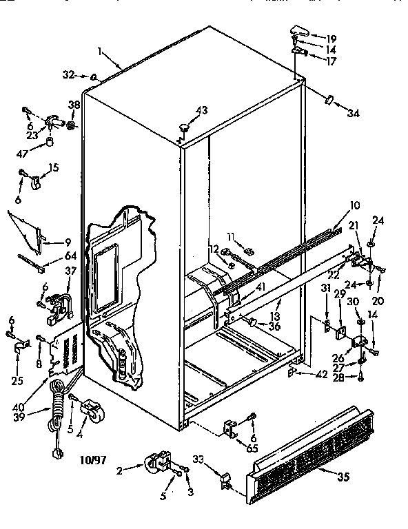 Kenmore 1069631620 cabinet diagram
