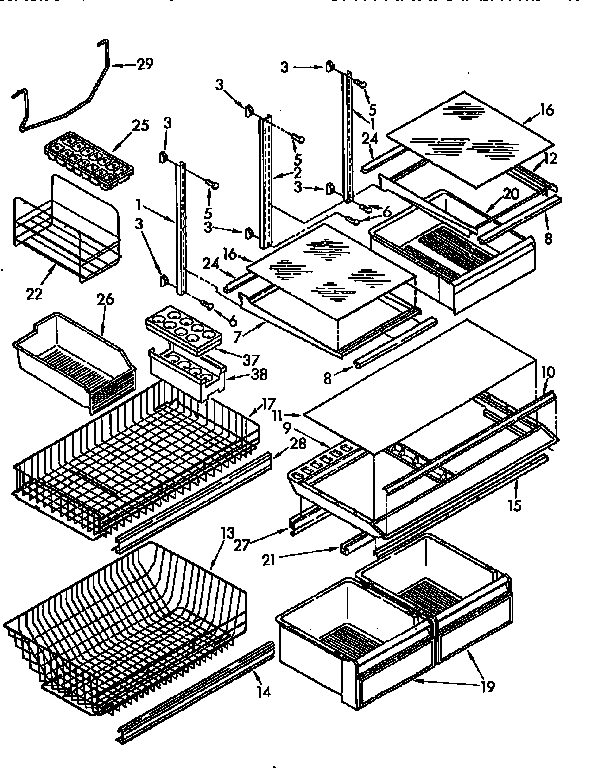 Kenmore 1069631620 shelf diagram