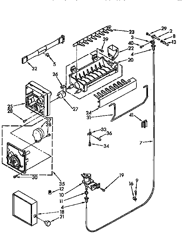 Kenmore 1069631620 icemaker diagram