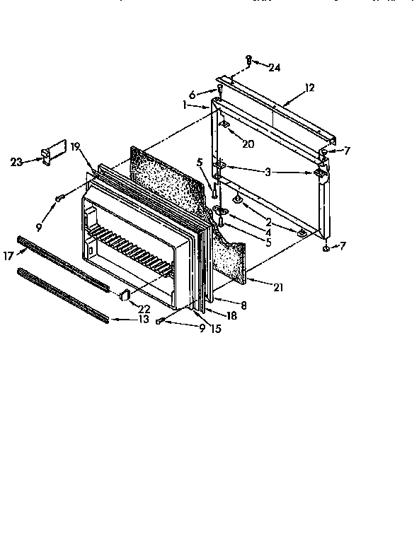 Kenmore 1069631620 freezer door diagram