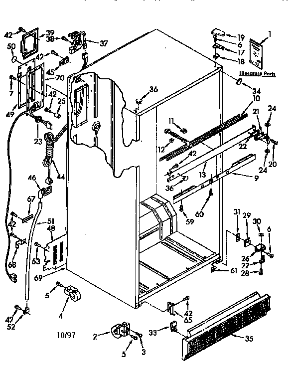Kenmore 1069700580 cabinet diagram