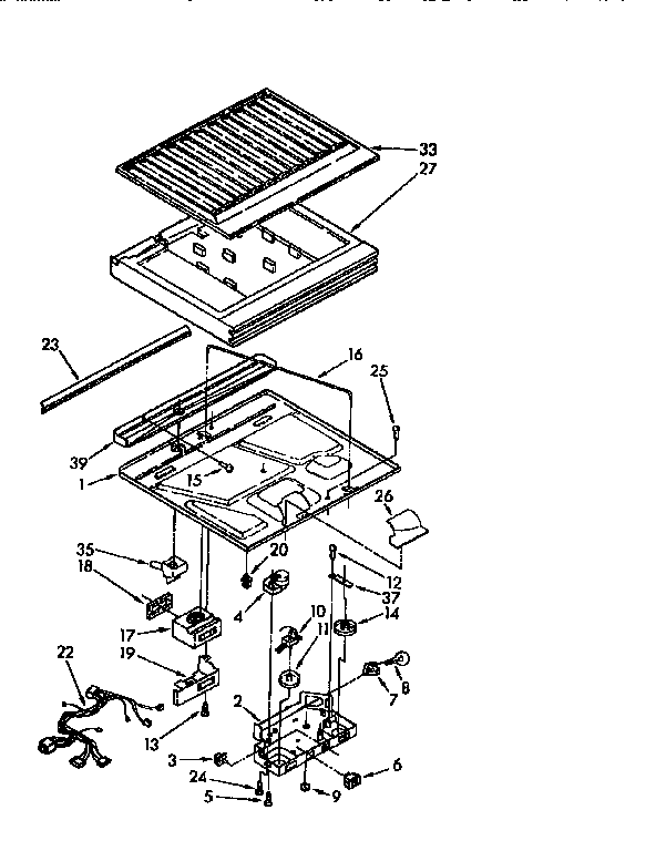 Kenmore 1069700580 compartment separator diagram