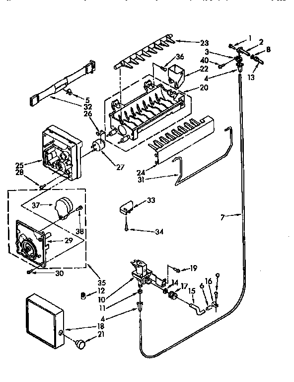 Kenmore 1069700580 icemaker diagram