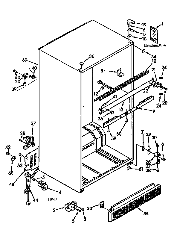 Kenmore 1069612681 cabinet diagram