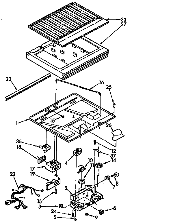 Kenmore 1069612681 compartmetn separator diagram