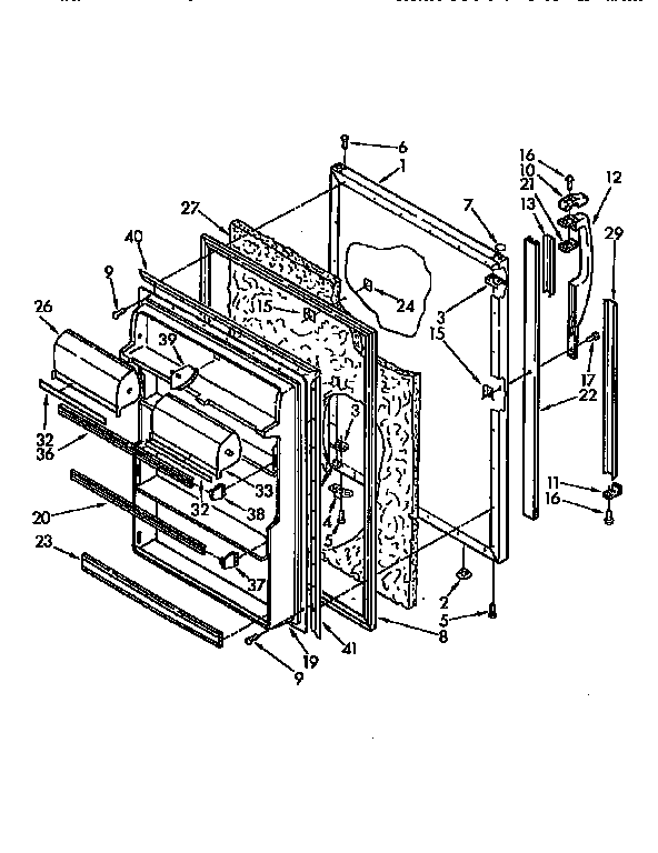 Kenmore 1069612681 refrigerator door diagram