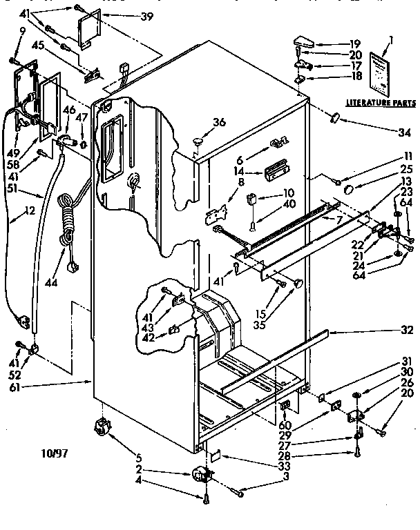 Kenmore 1069708211 cabinet diagram