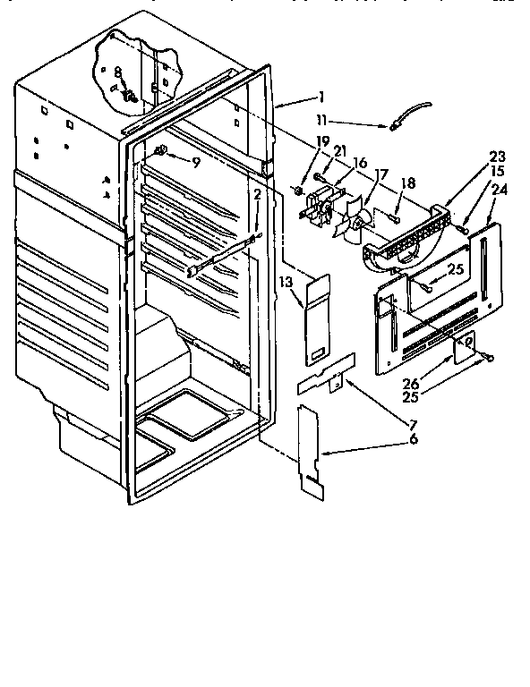 Kenmore 1069708211 liner diagram