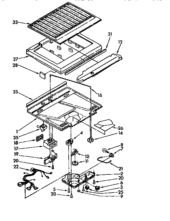 Kenmore 1069708211 compartment separator diagram