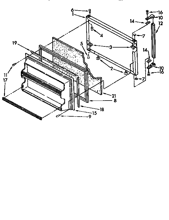 Kenmore 1069708211 freezer door diagram