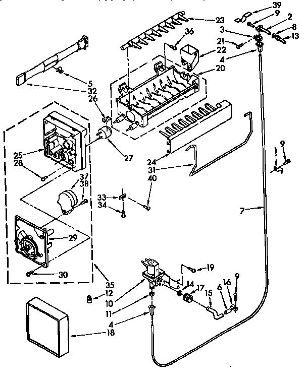 Kenmore 1069708211 ice maker diagram