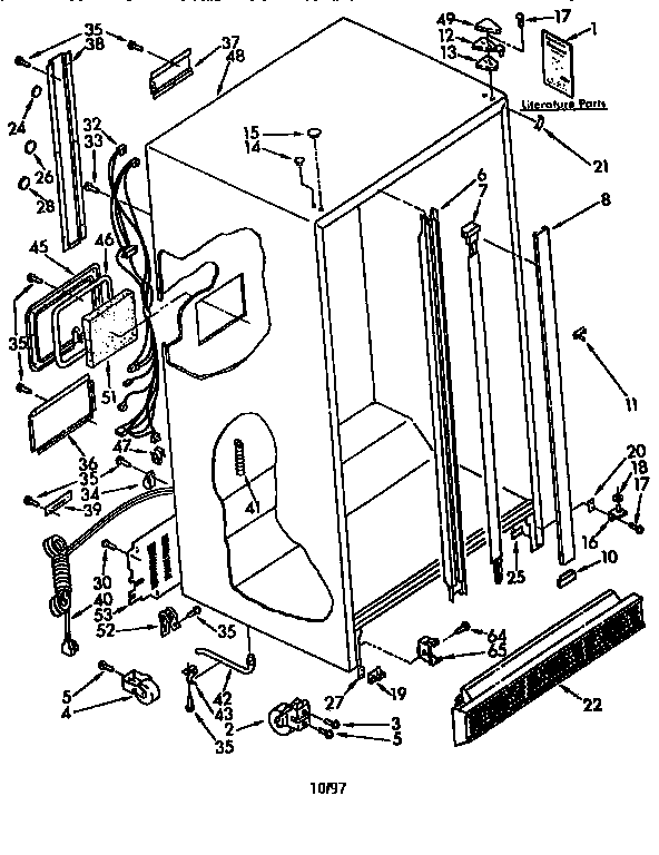 Kenmore 1068490216 cabinet diagram