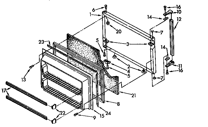 Kenmore 1069610515 freezer door diagram