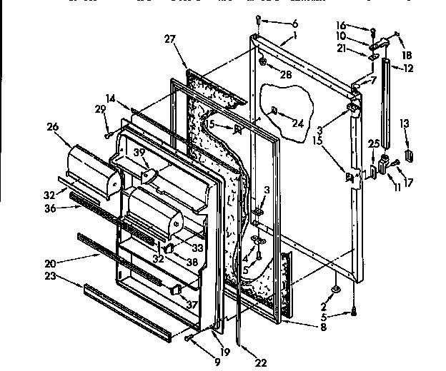 Kenmore 1069610515 refrigerator door diagram