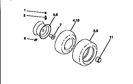 Craftsman 917252542 wheels and tires diagram