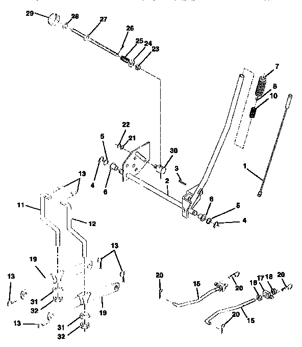 Craftsman 917252542 mower lift diagram