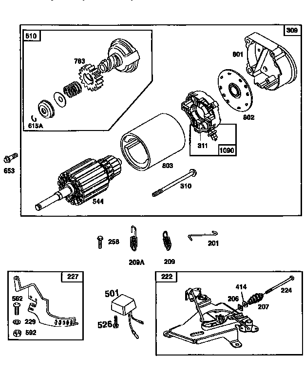 Weed Eater HD19H42A starter motor diagram