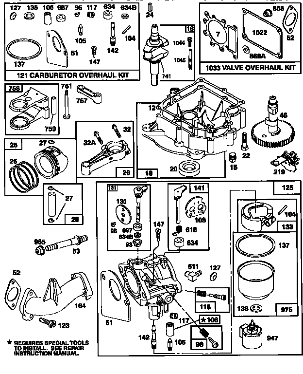 Western Auto 7143A79 carburetor and engine base assembly diagram