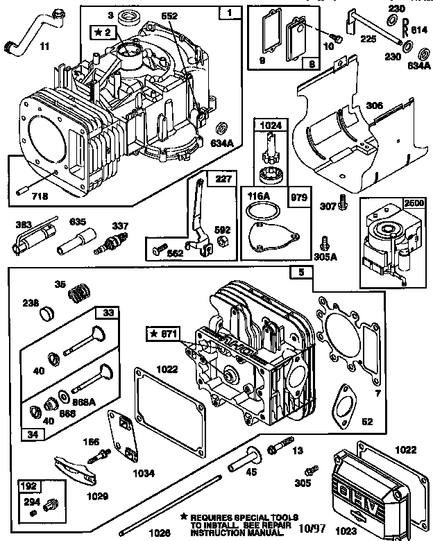 Western Auto AYP7159A69 cylinder assembly diagram