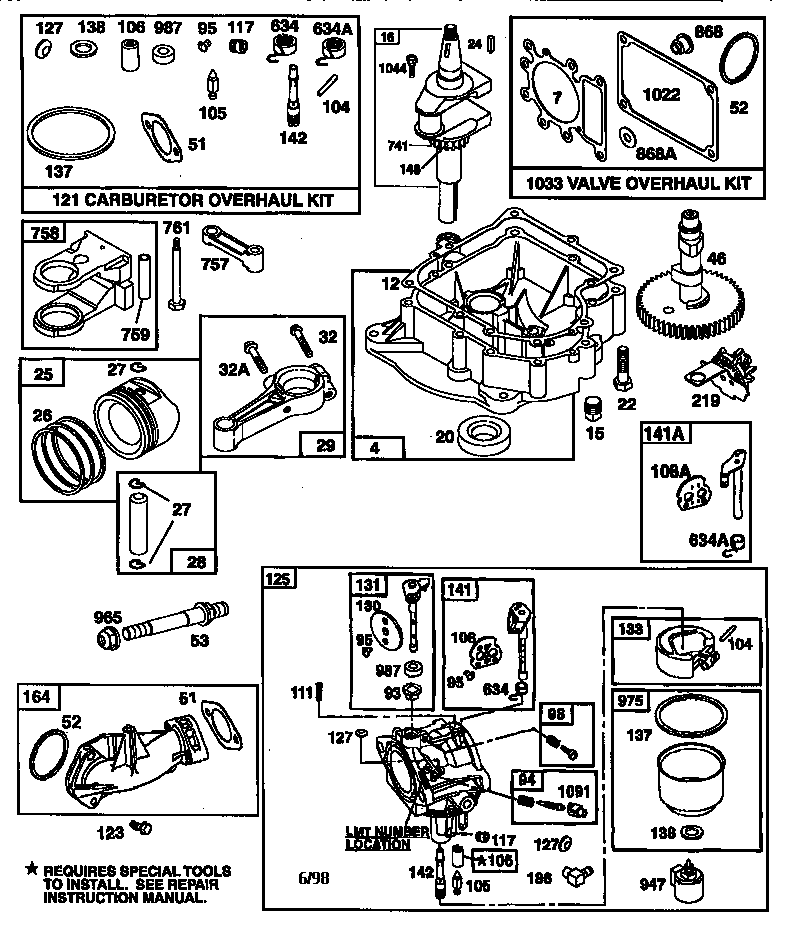 Craftsman 917270643 carburetor and engine base assembly diagram