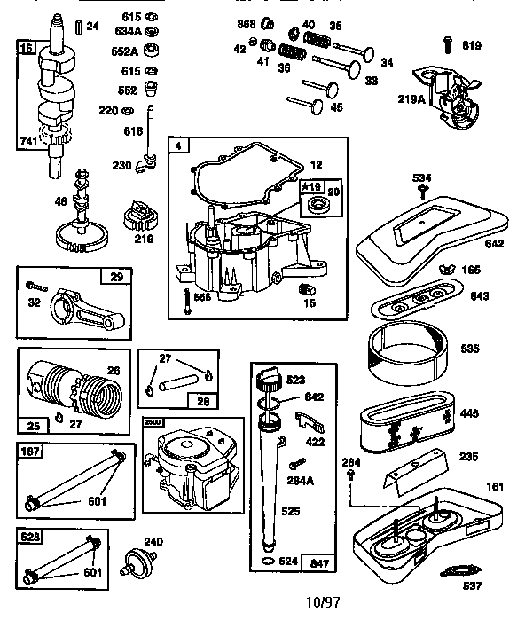 Weed Eater 440501 sump engine assembly diagram